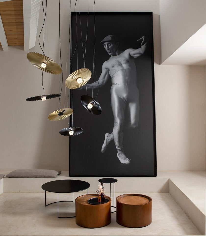 Gonzaga Pendant Light in Brass and Black by Karman distributed in Australia by LightCo
