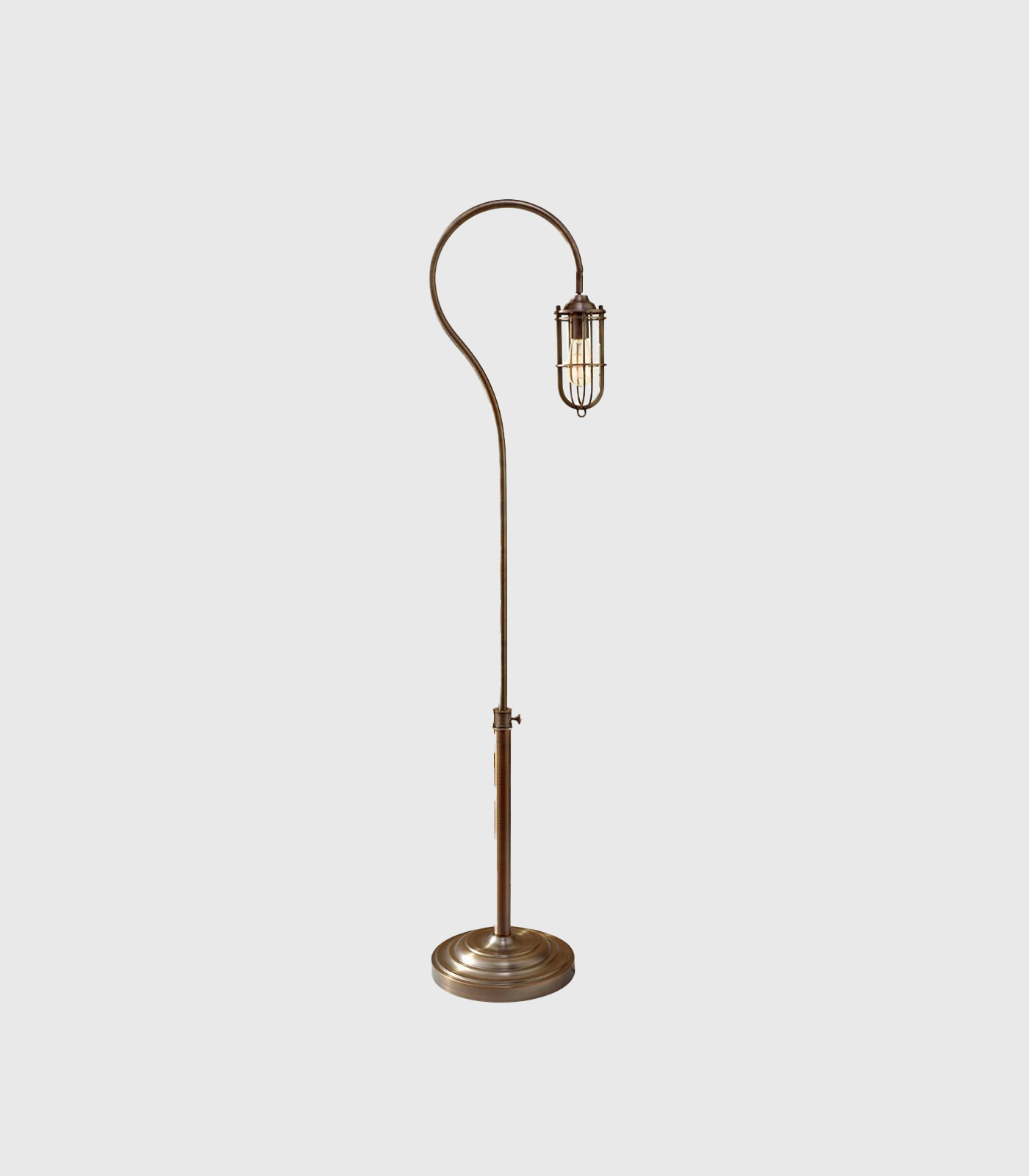 Industrial copper 2024 floor lamp