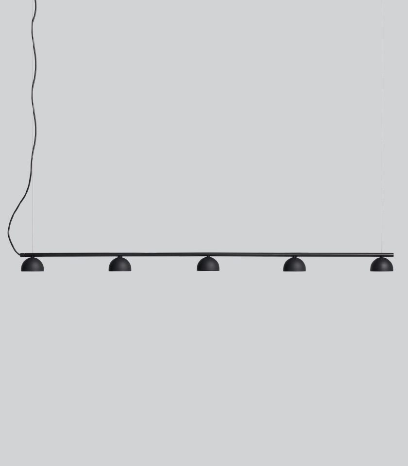 Blush Rail 5lt Pendant Light by Northern