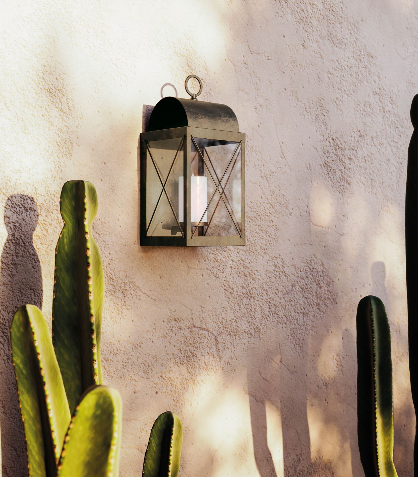 Cactus shop wall light