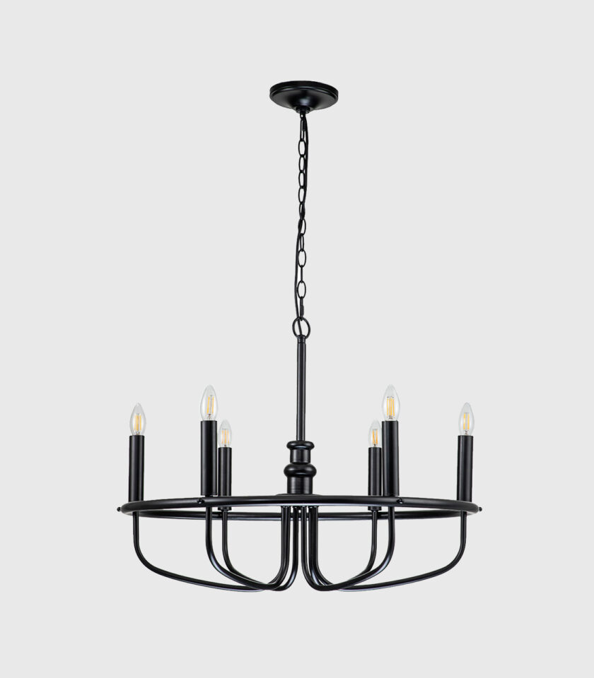 Capitol Hill 6lt Pendant Light by Elstead