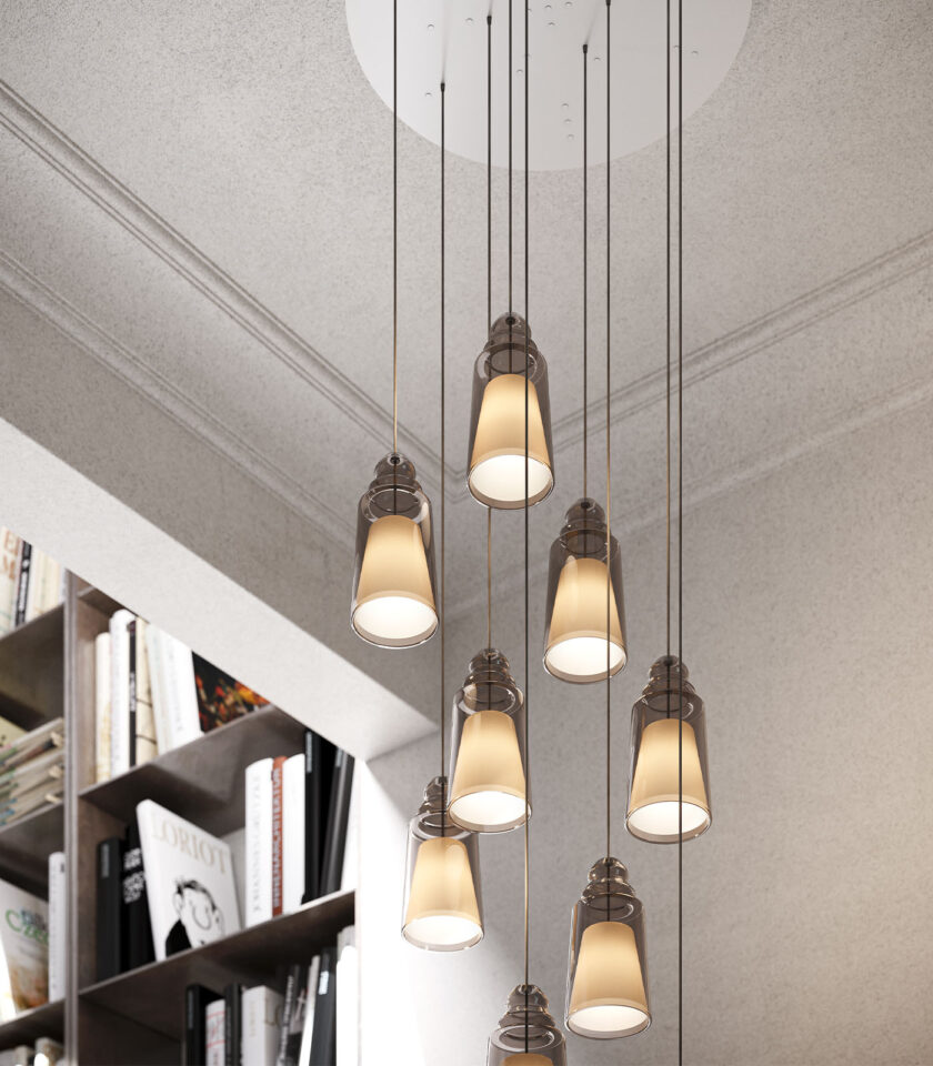 Alibaglass Cluster Pendant Light by Karman