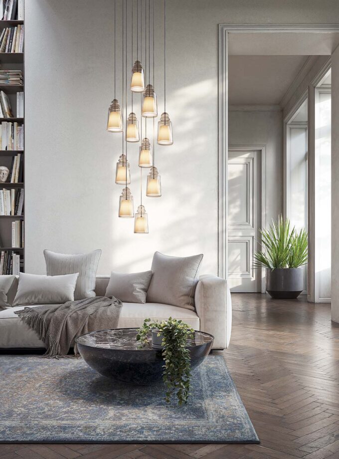 Alibaglass Cluster Pendant Light by Karman